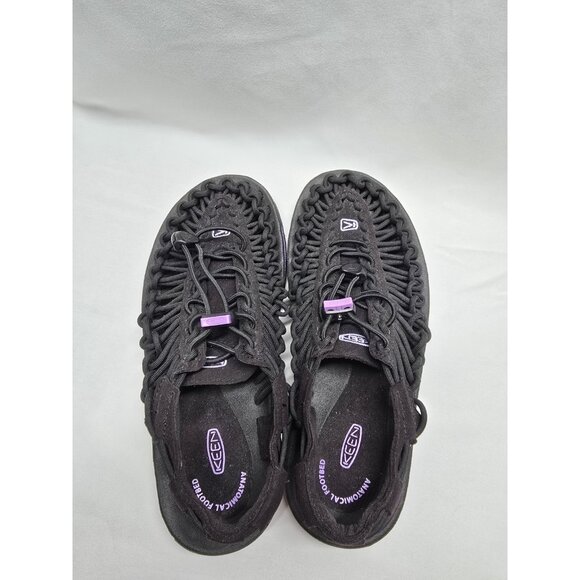 Keen Uneek Braided Bungee Sandals -Women's US 6- Black Purple - Hiking Sandals - Picture 5 of 8